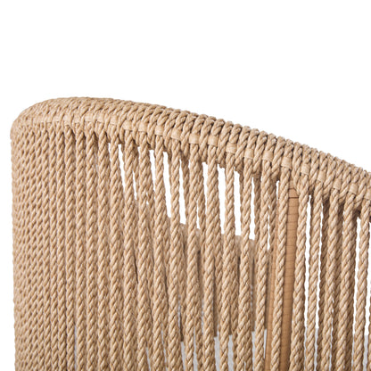 Chaise de salle à manger d'extérieur Bali en teck et corde