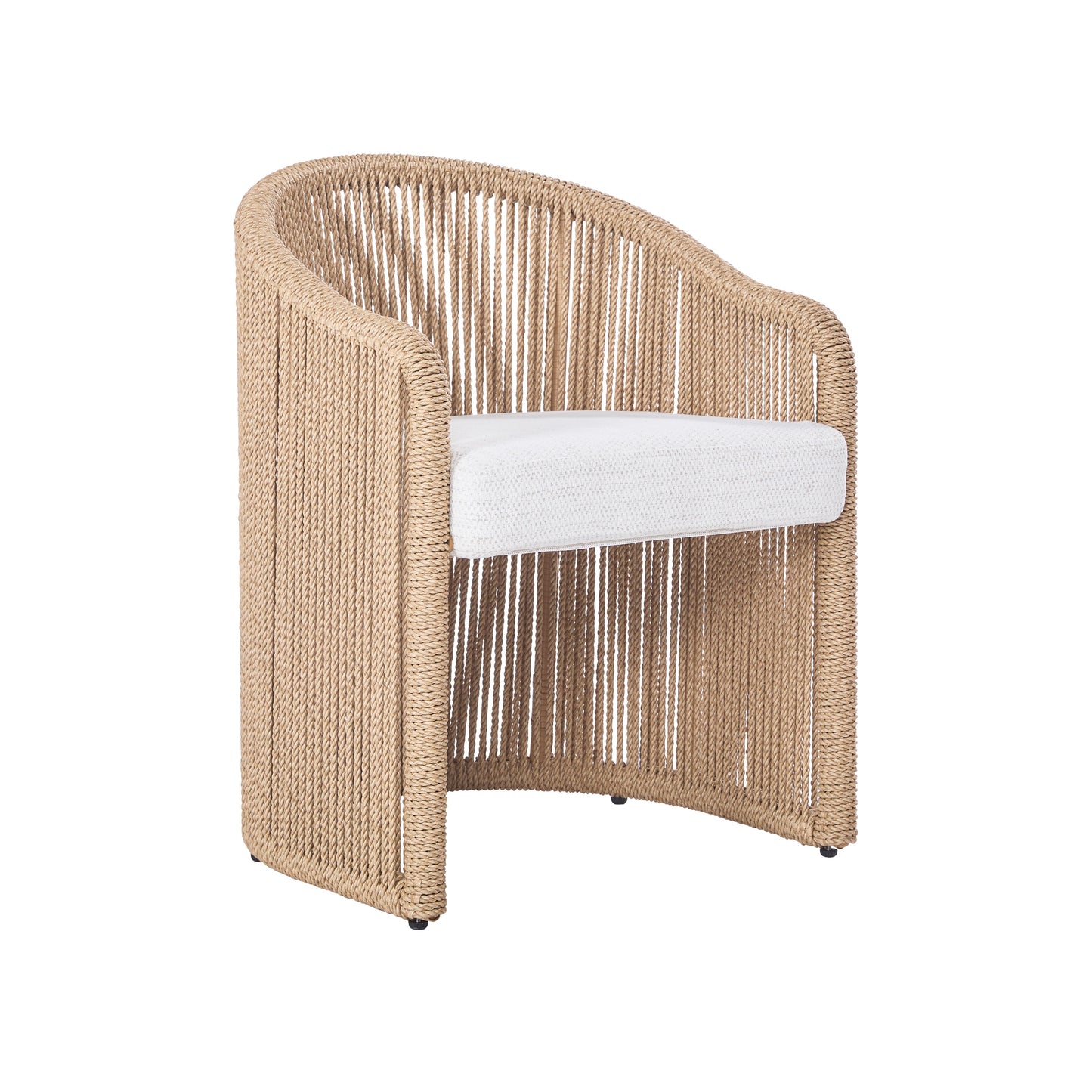 Chaise de salle à manger d'extérieur Bali en teck et corde