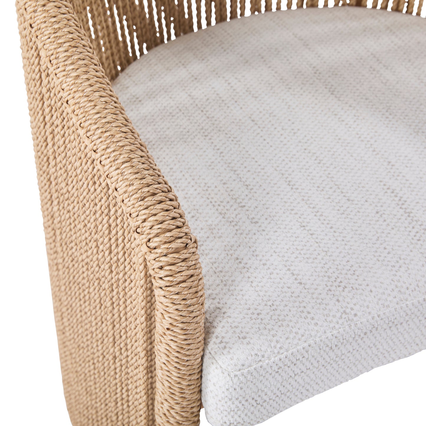 Chaise de salle à manger d'extérieur Bali en teck et corde