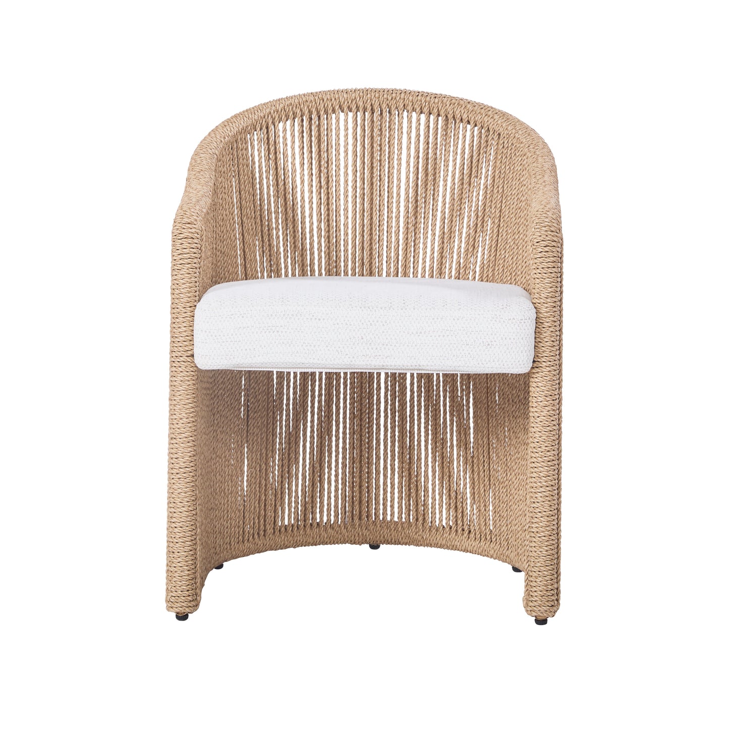 Chaise de salle à manger d'extérieur Bali en teck et corde