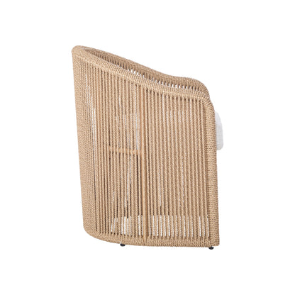 Chaise de salle à manger d'extérieur Bali en teck et corde