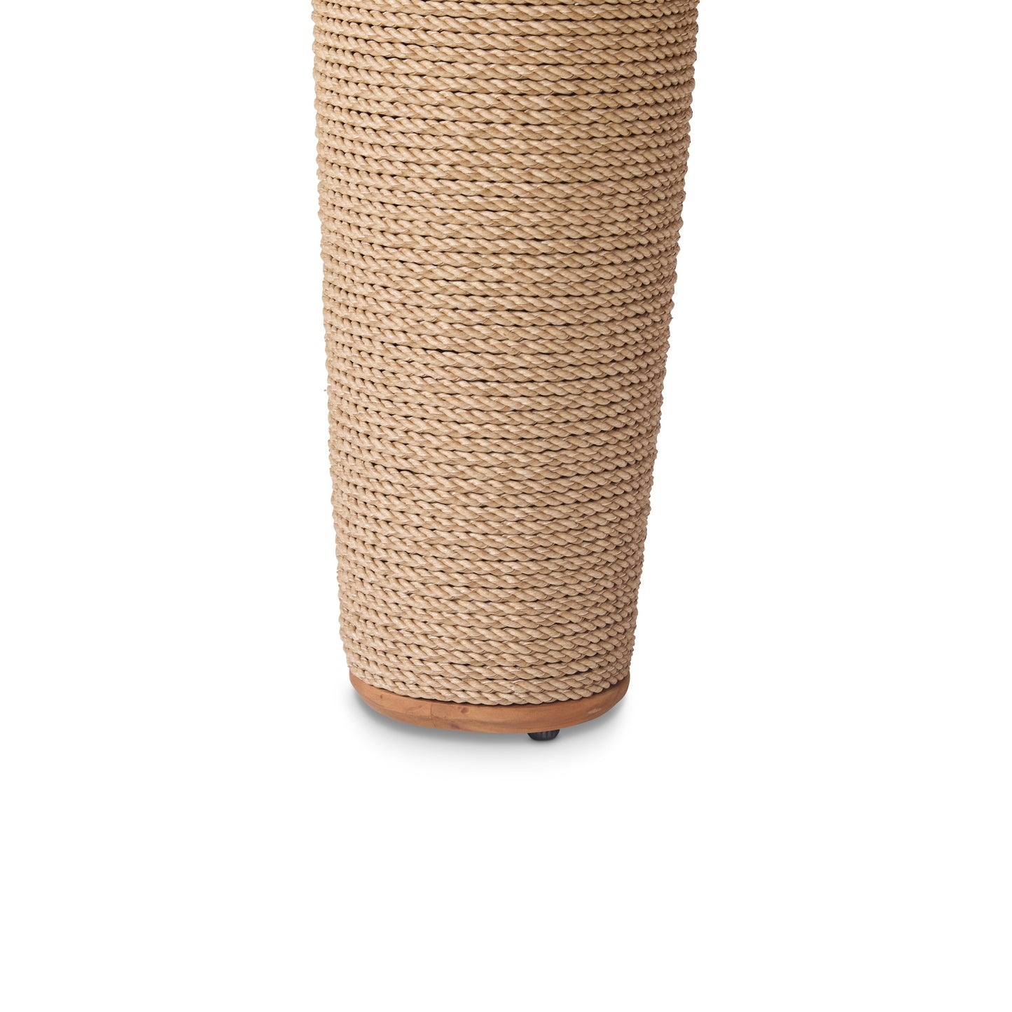 Table à manger d'extérieur en teck et corde de Bali