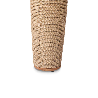 Table à manger d'extérieur en teck et corde de Bali