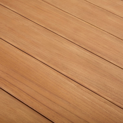 Table de salle à manger ronde d'extérieur en teck et corde de Bali