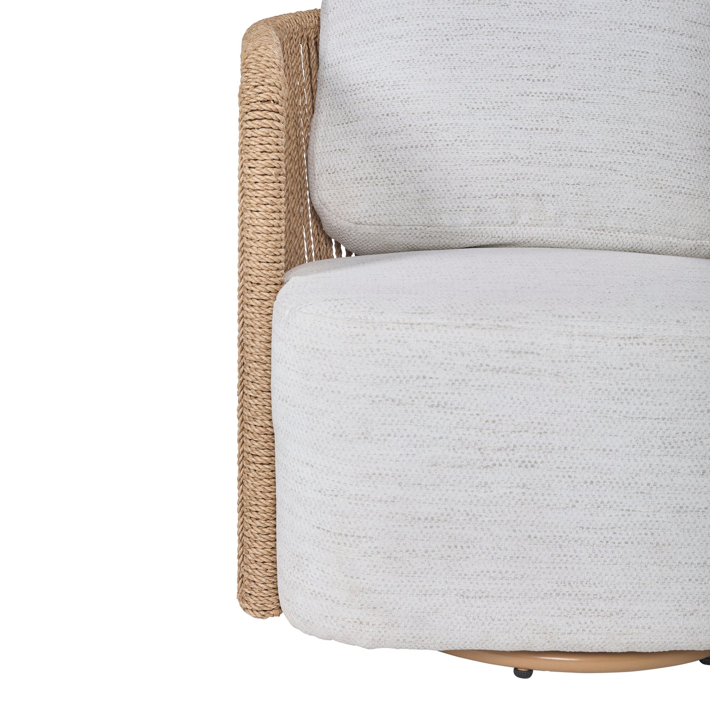 Chaise pivotante d'extérieur Bali en teck et corde