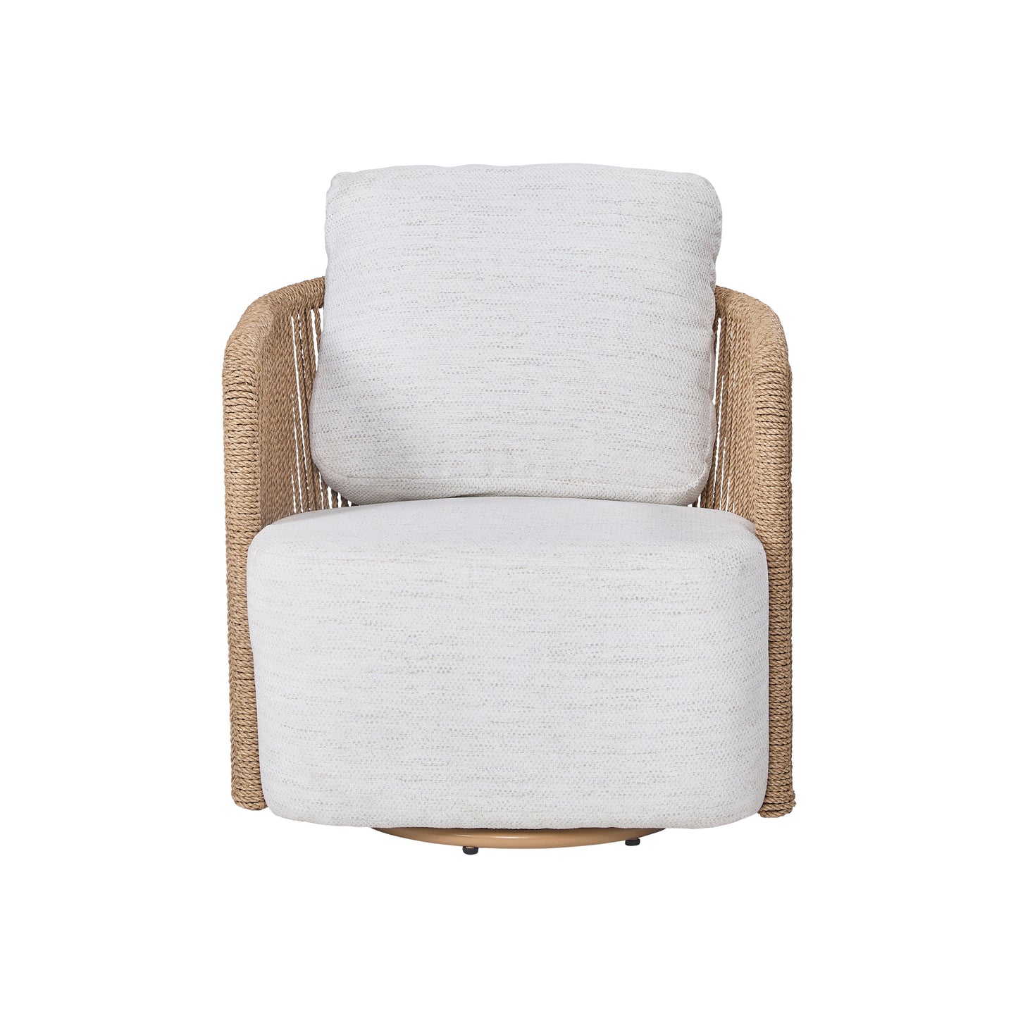 Chaise pivotante d'extérieur Bali en teck et corde