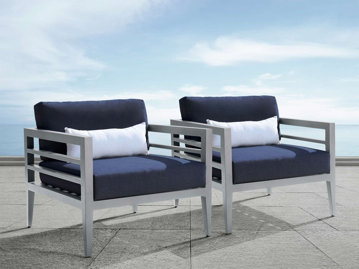 Fauteuil Belamar (lot de 2) - Bleu