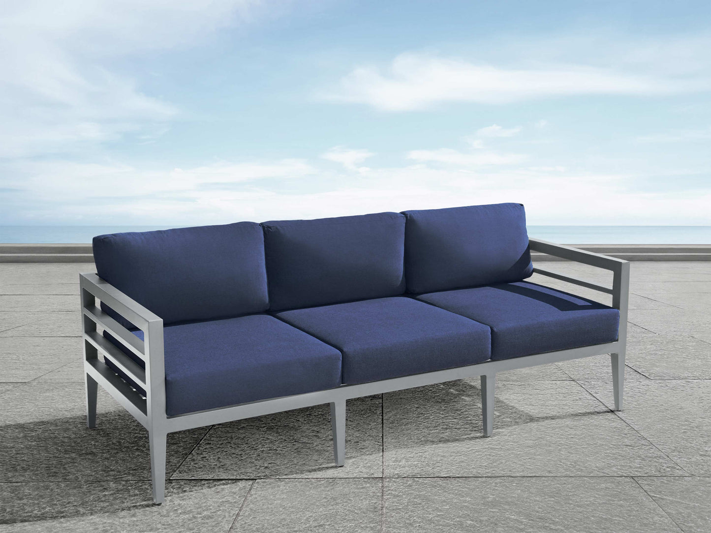 Belamar 1 Canapé + Fauteuil (Lot de 2) - Bleu