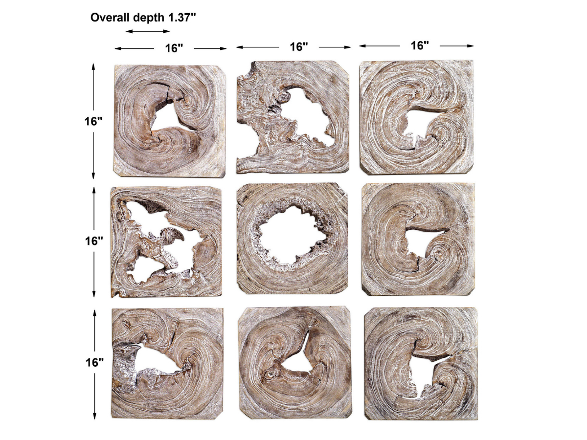 Ensemble de 9 tableaux en bois Bennett d'Abbyson Home