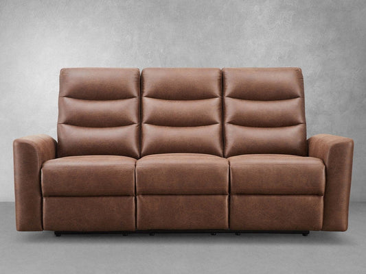 Canapé inclinable manuel en tissu Bentley - Marron