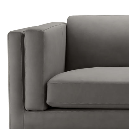 Canapé Boyd en cuir pleine fleur - Gris