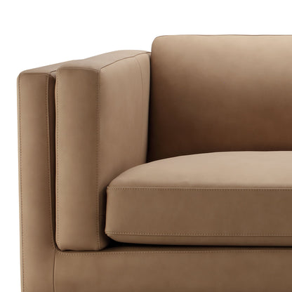 Canapé Boyd en cuir pleine fleur - Marron selle