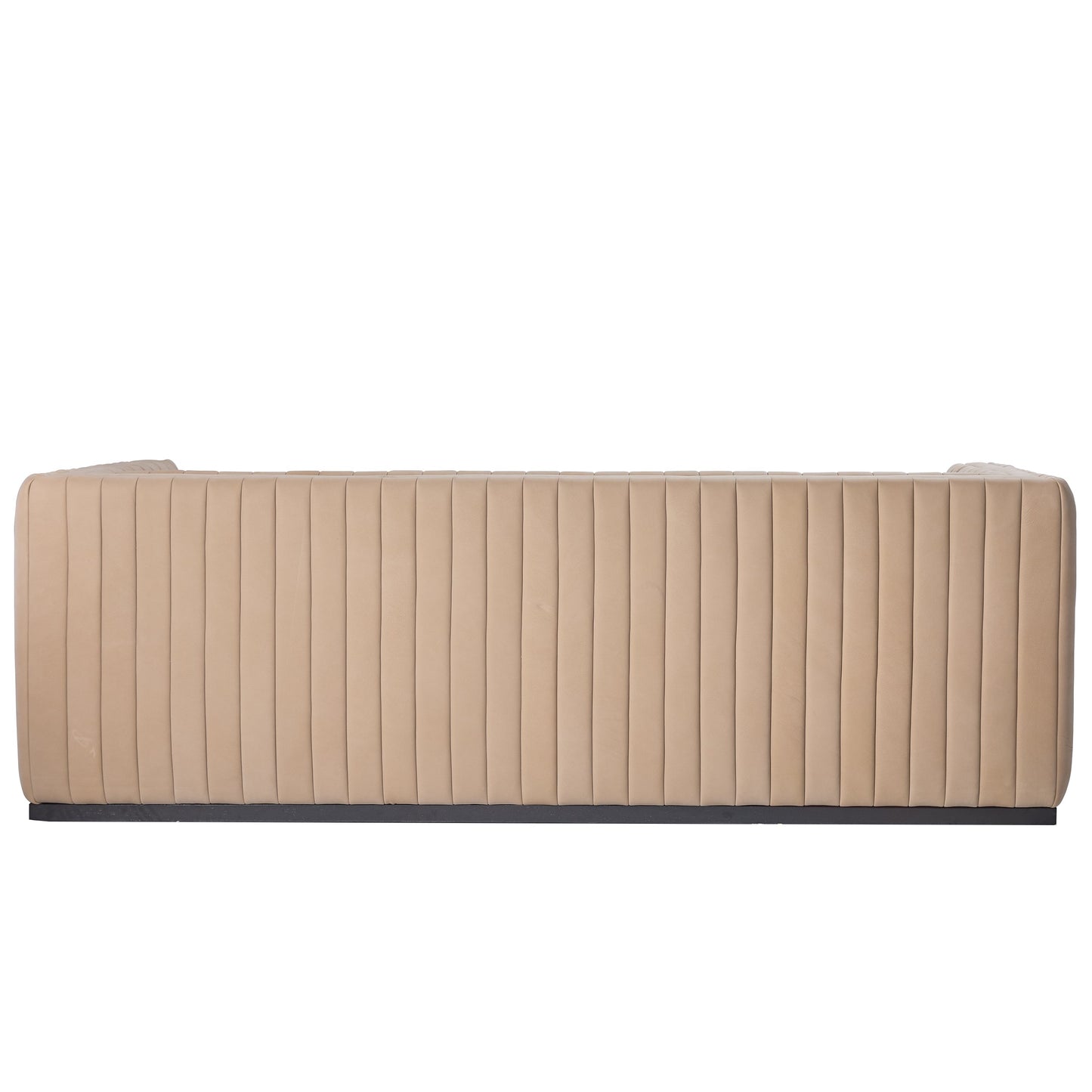 Canapé Vail en cuir pleine fleur à canaux