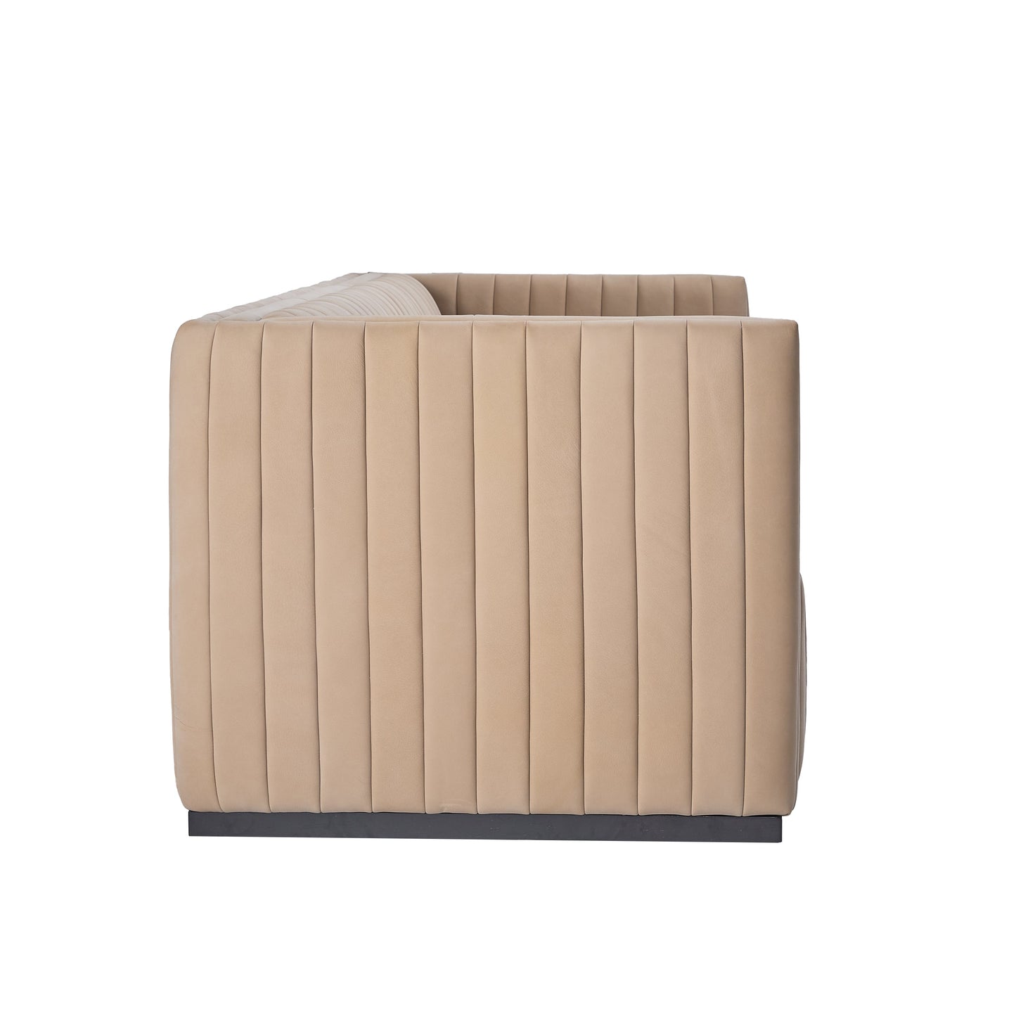 Canapé Vail en cuir pleine fleur à canaux