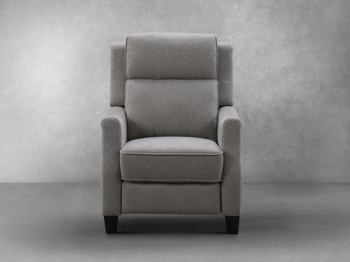 Fauteuil inclinable Calvin en tissu capitonné - Gris