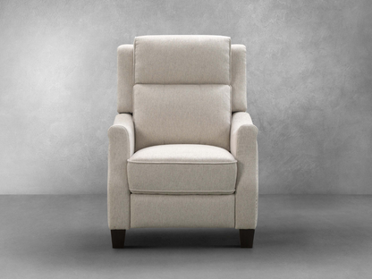 Fauteuil inclinable Calvin en tissu capitonné - Crème