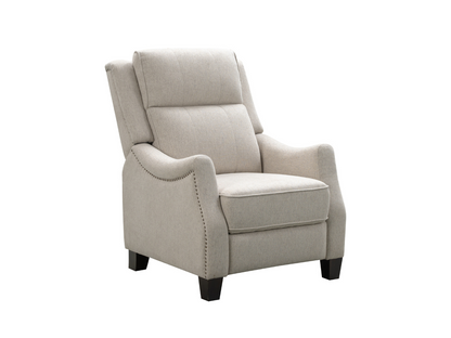 Fauteuil inclinable Calvin en tissu capitonné - Crème