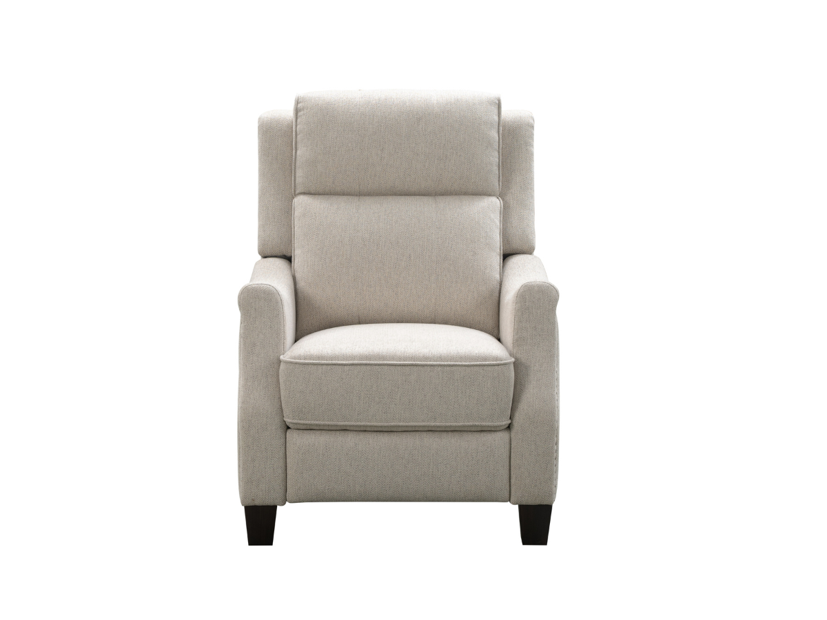 Fauteuil inclinable Calvin en tissu capitonné - Crème