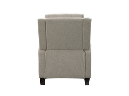 Fauteuil inclinable Calvin en tissu capitonné - Crème