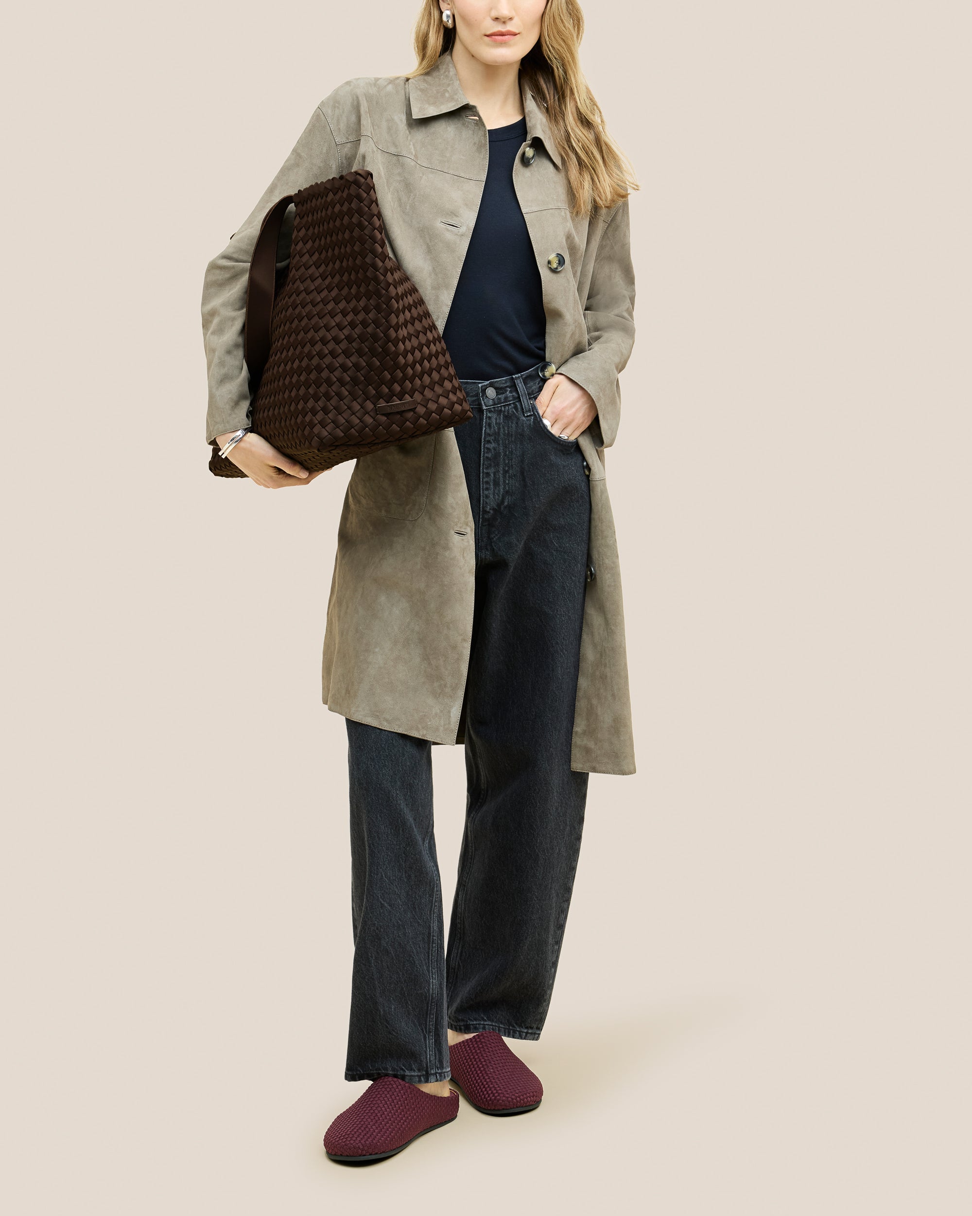 Grand sac fourre-tout Como | Chocolat