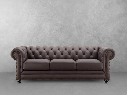 Canapé Chesterfield en cuir Culver, marron