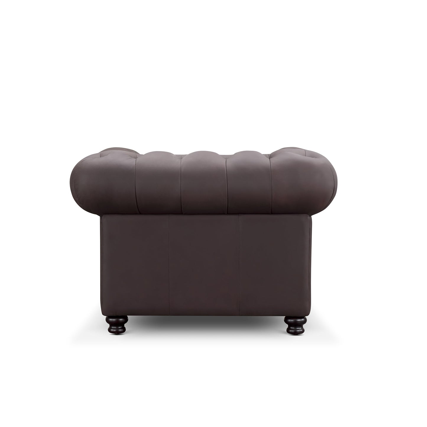 Fauteuil Chesterfield Culver en cuir marron