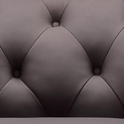 Canapé Chesterfield en cuir Culver, marron