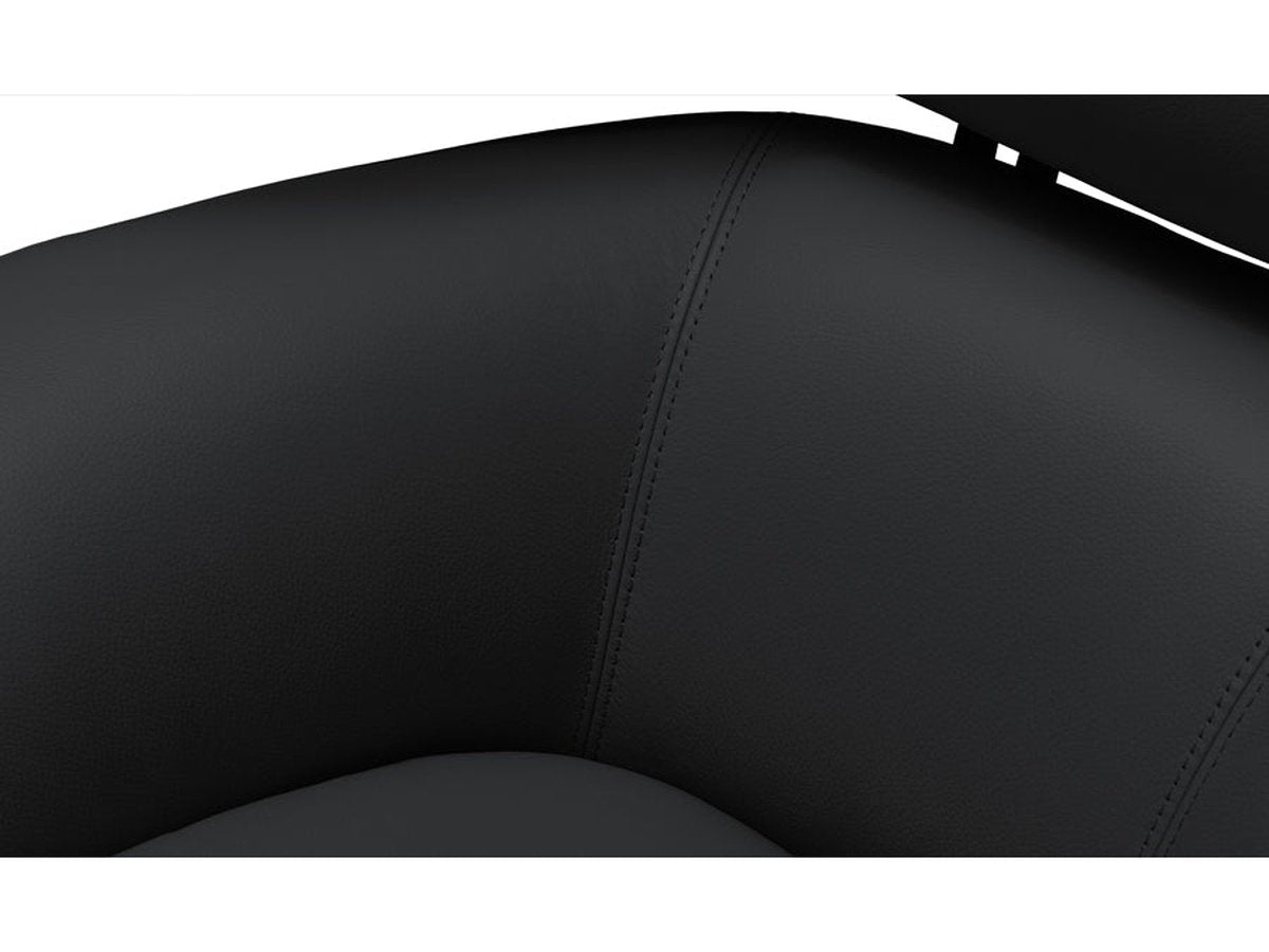 Fauteuil pivotant en cuir Electra