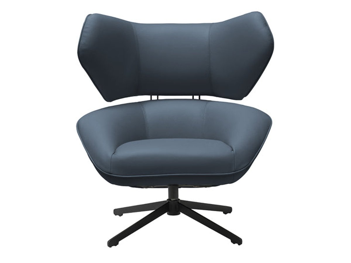 Fauteuil pivotant en cuir Electra