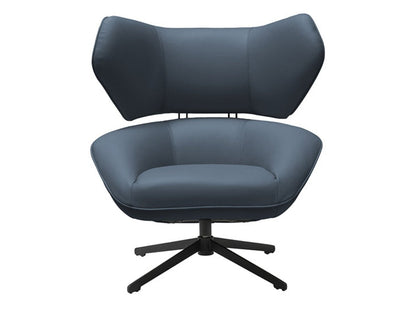 Fauteuil pivotant en cuir Electra