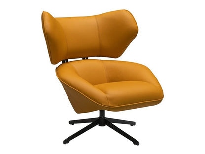 Fauteuil pivotant en cuir Electra