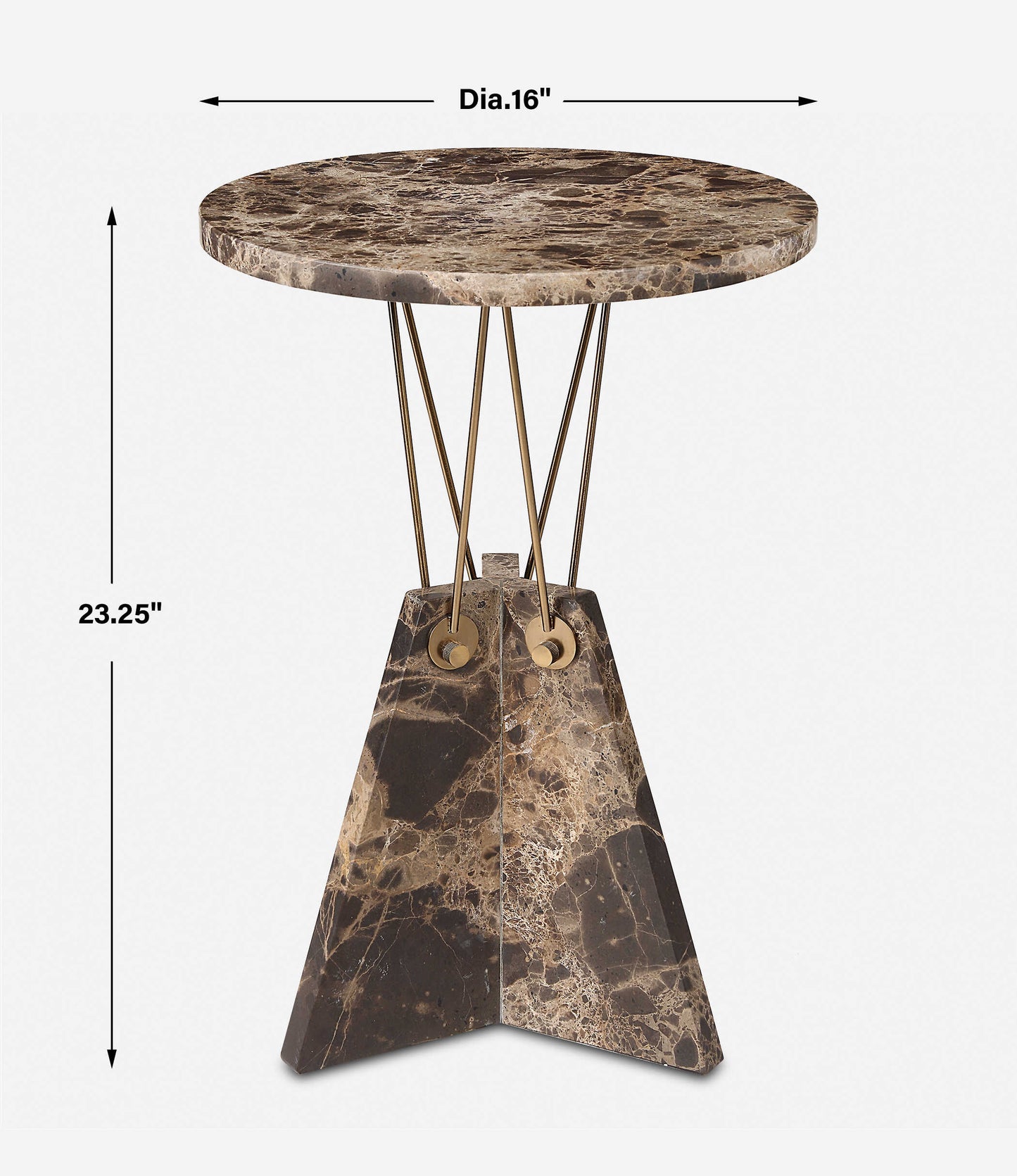 Table d'appoint en marbre Levitate d'Abbyson Home