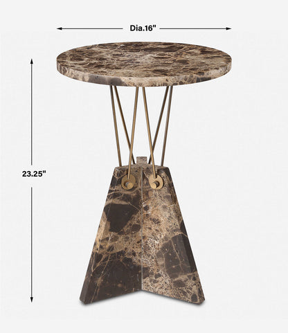 Table d'appoint en marbre Levitate d'Abbyson Home