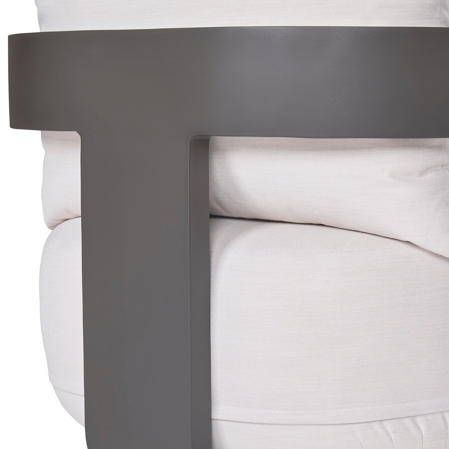 Chaise longue d'extérieur Sedona, revêtement Sunbrella Cast Pumice et aluminium bronze