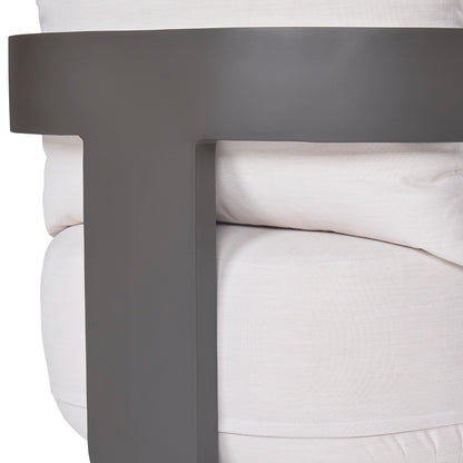 Chaise longue d'extérieur Sedona, revêtement Sunbrella Cast Pumice et aluminium bronze