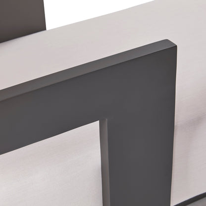 Chaise longue d'extérieur Sedona, revêtement Sunbrella Cast Pumice et aluminium bronze