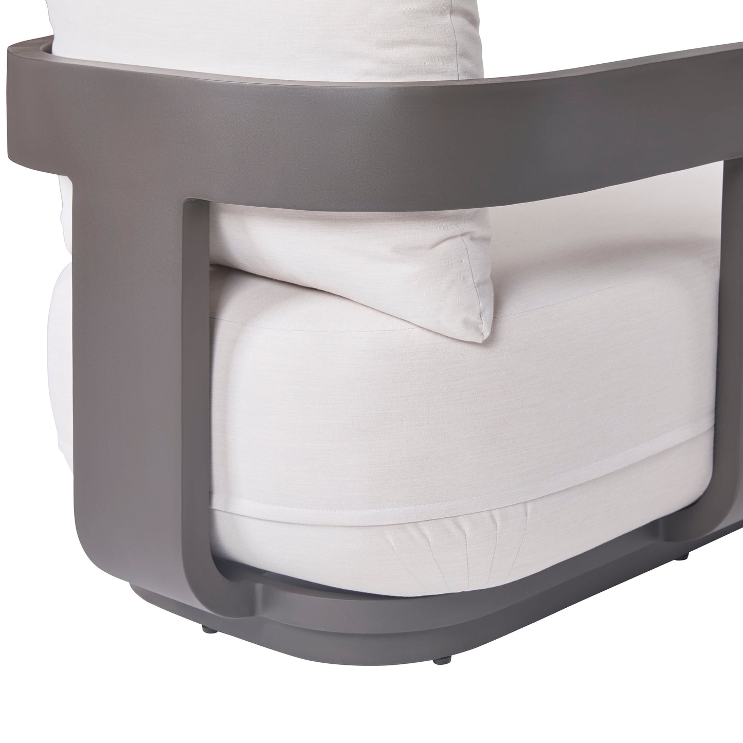 Chaise longue d'extérieur Sedona, revêtement Sunbrella Cast Pumice et aluminium bronze