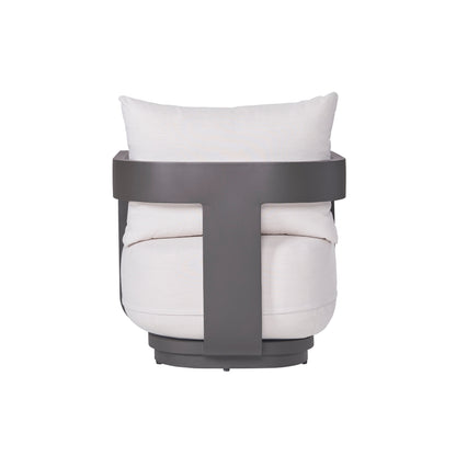 Chaise longue d'extérieur Sedona, revêtement Sunbrella Cast Pumice et aluminium bronze