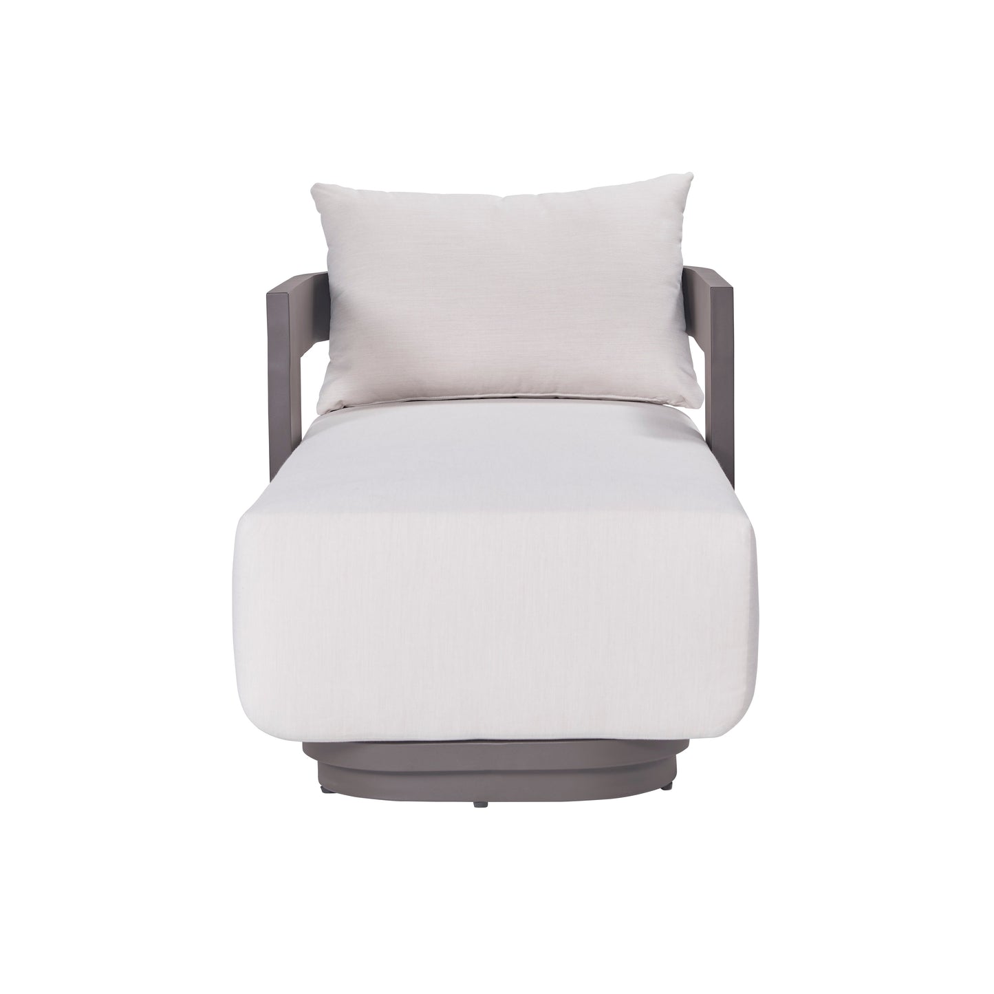 Chaise longue d'extérieur Sedona, revêtement Sunbrella Cast Pumice et aluminium bronze