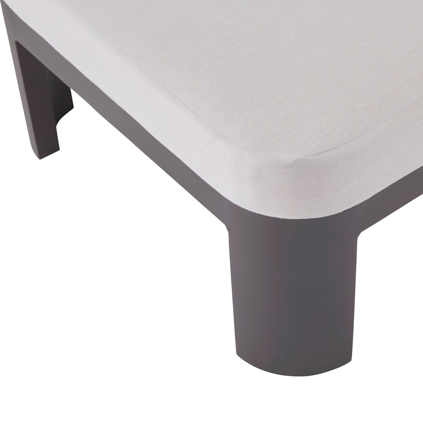 Table basse d'extérieur Sedona, Sunbrella Cast Pumice et aluminium bronze