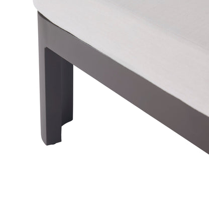 Table basse d'extérieur Sedona, Sunbrella Cast Pumice et aluminium bronze