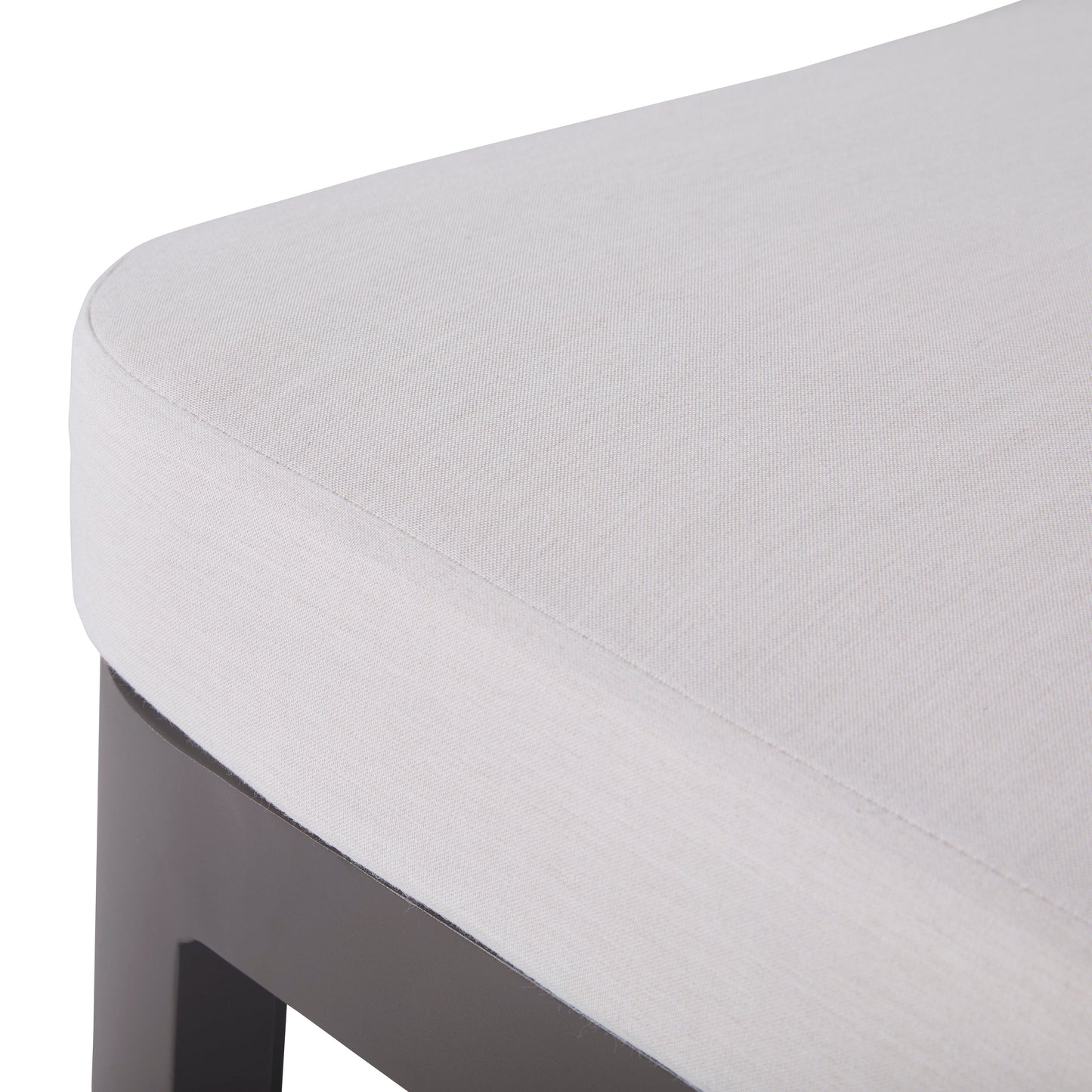 Table basse d'extérieur Sedona, Sunbrella Cast Pumice et aluminium bronze