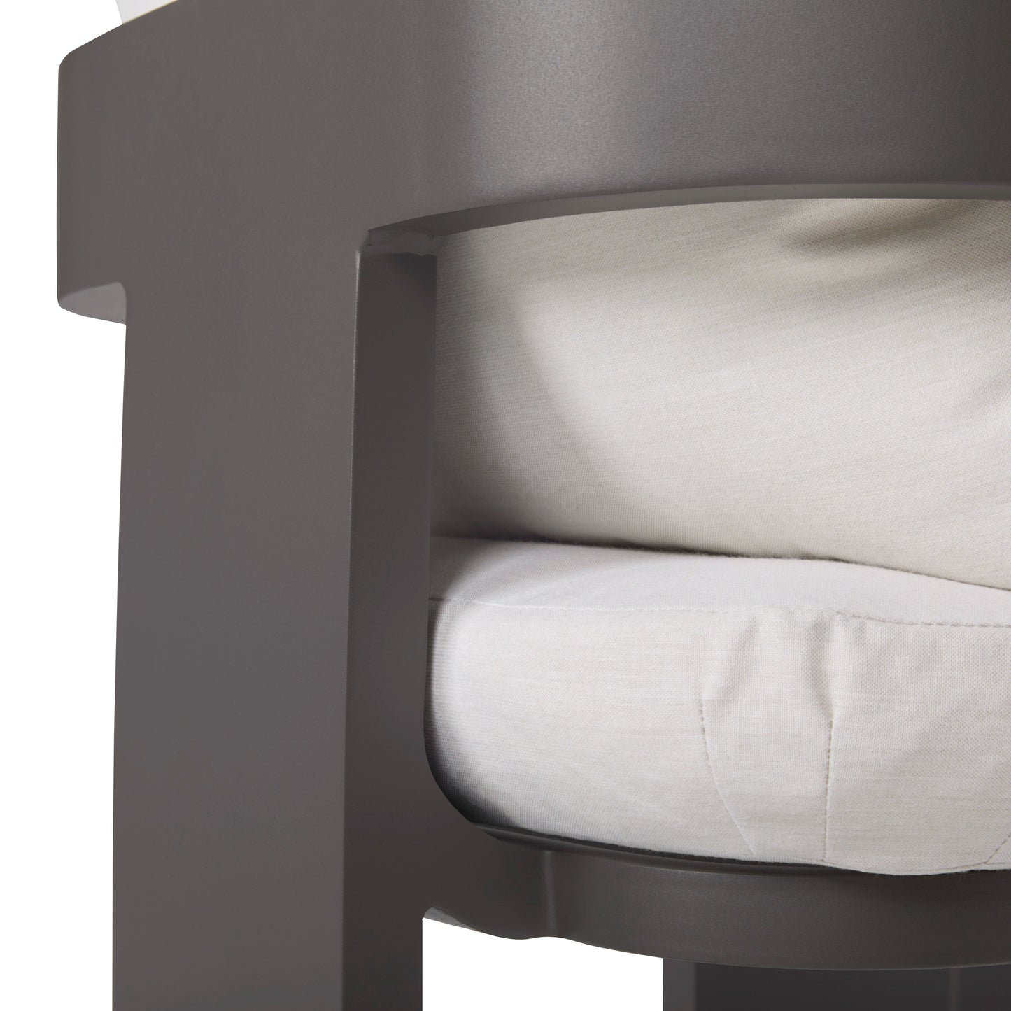 Ensemble de 2 chaises de jardin Sedona, revêtement Sunbrella Cast Pumice et aluminium bronze