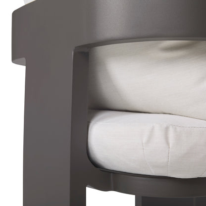 Ensemble de 2 chaises de jardin Sedona, revêtement Sunbrella Cast Pumice et aluminium bronze