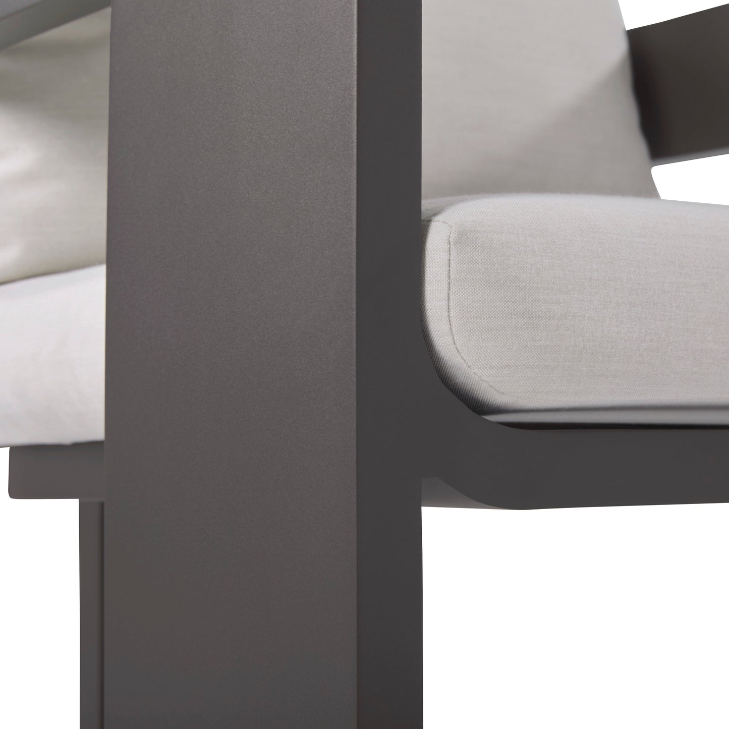 Ensemble de 2 chaises de jardin Sedona, revêtement Sunbrella Cast Pumice et aluminium bronze