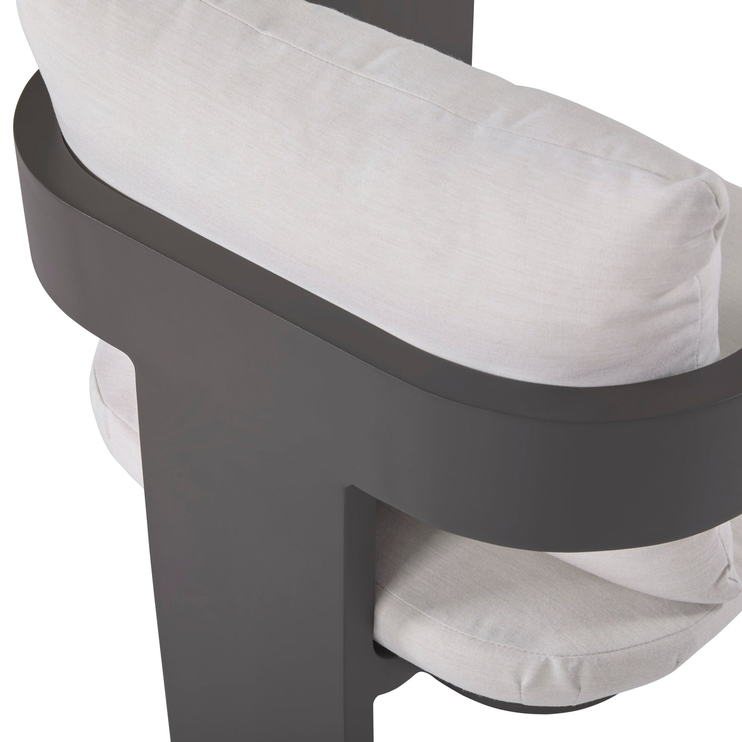 Ensemble de 2 chaises de jardin Sedona, revêtement Sunbrella Cast Pumice et aluminium bronze