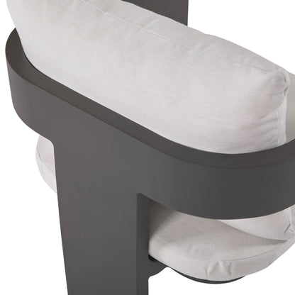 Ensemble de 2 chaises de jardin Sedona, revêtement Sunbrella Cast Pumice et aluminium bronze