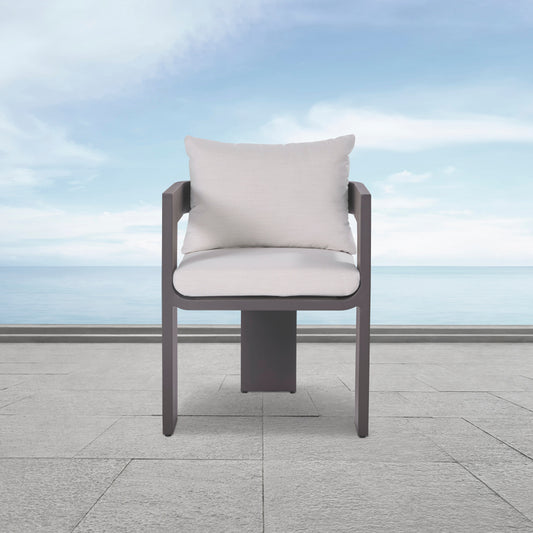 Ensemble de 2 chaises de jardin Sedona, revêtement Sunbrella Cast Pumice et aluminium bronze