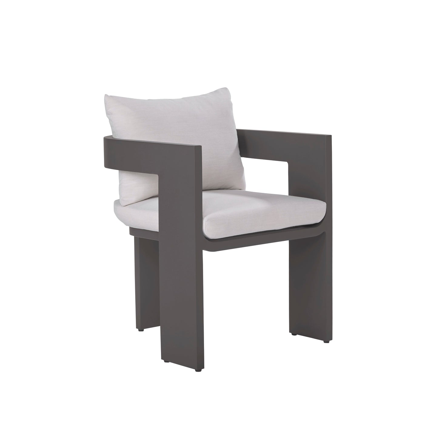 Ensemble de 2 chaises de jardin Sedona, revêtement Sunbrella Cast Pumice et aluminium bronze