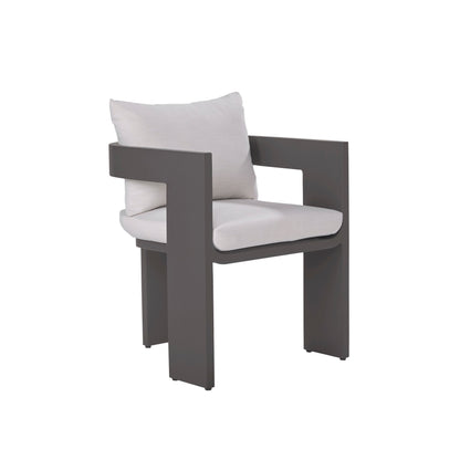 Ensemble de 2 chaises de jardin Sedona, revêtement Sunbrella Cast Pumice et aluminium bronze